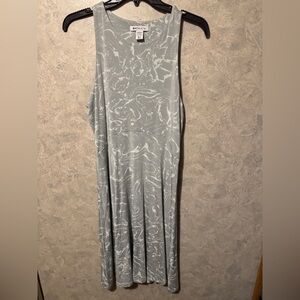 ATHLETA Dress Santorini Thera Printed Dress Gray Sleeveless, Size M T